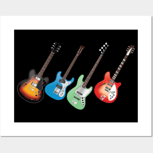 Vintage Electric Guitars Posters and Art